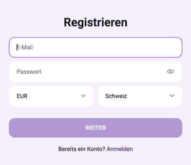 Registration at Crownslots casino